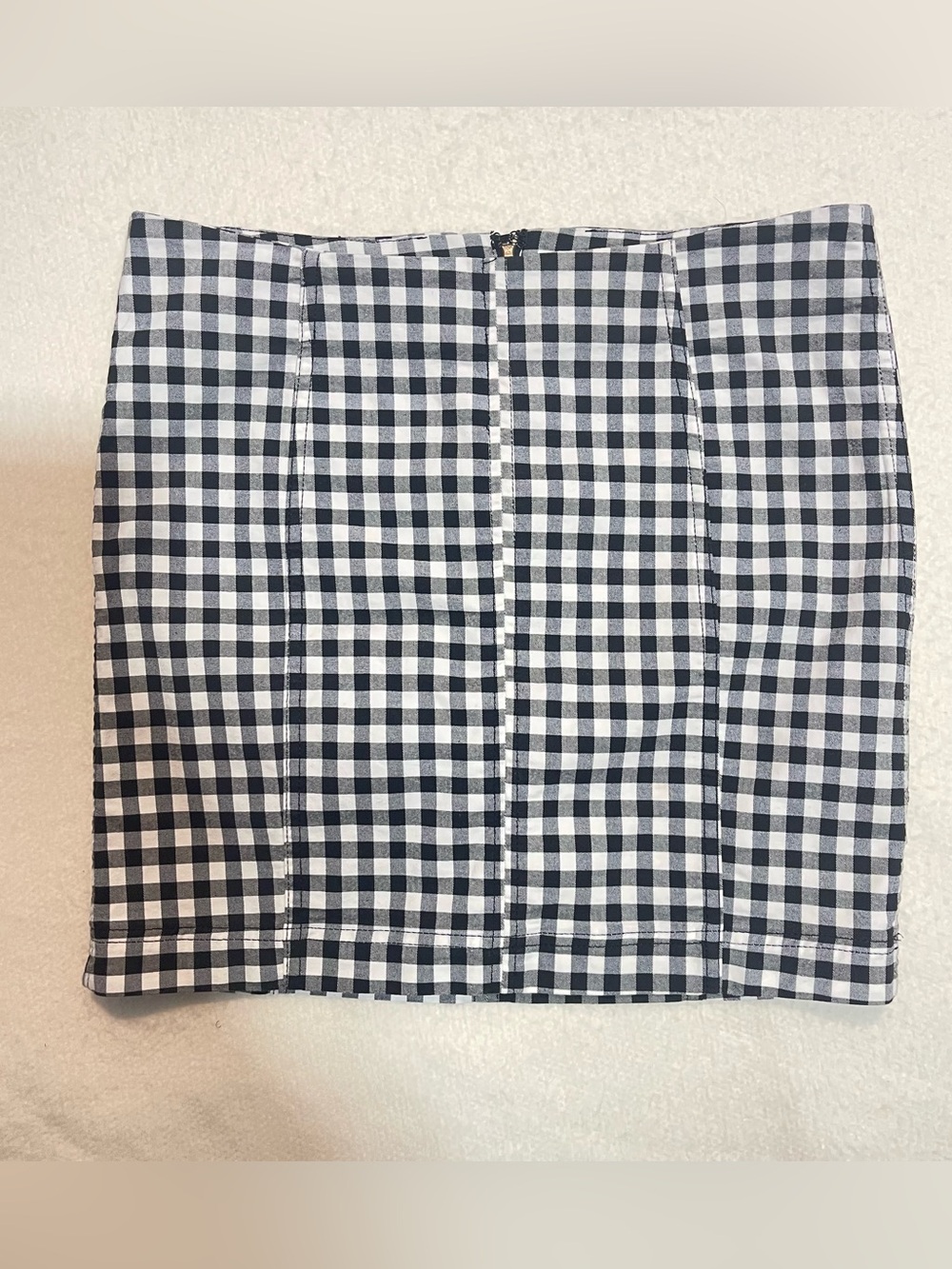 Free People Black and White Gingham Mini Skirt